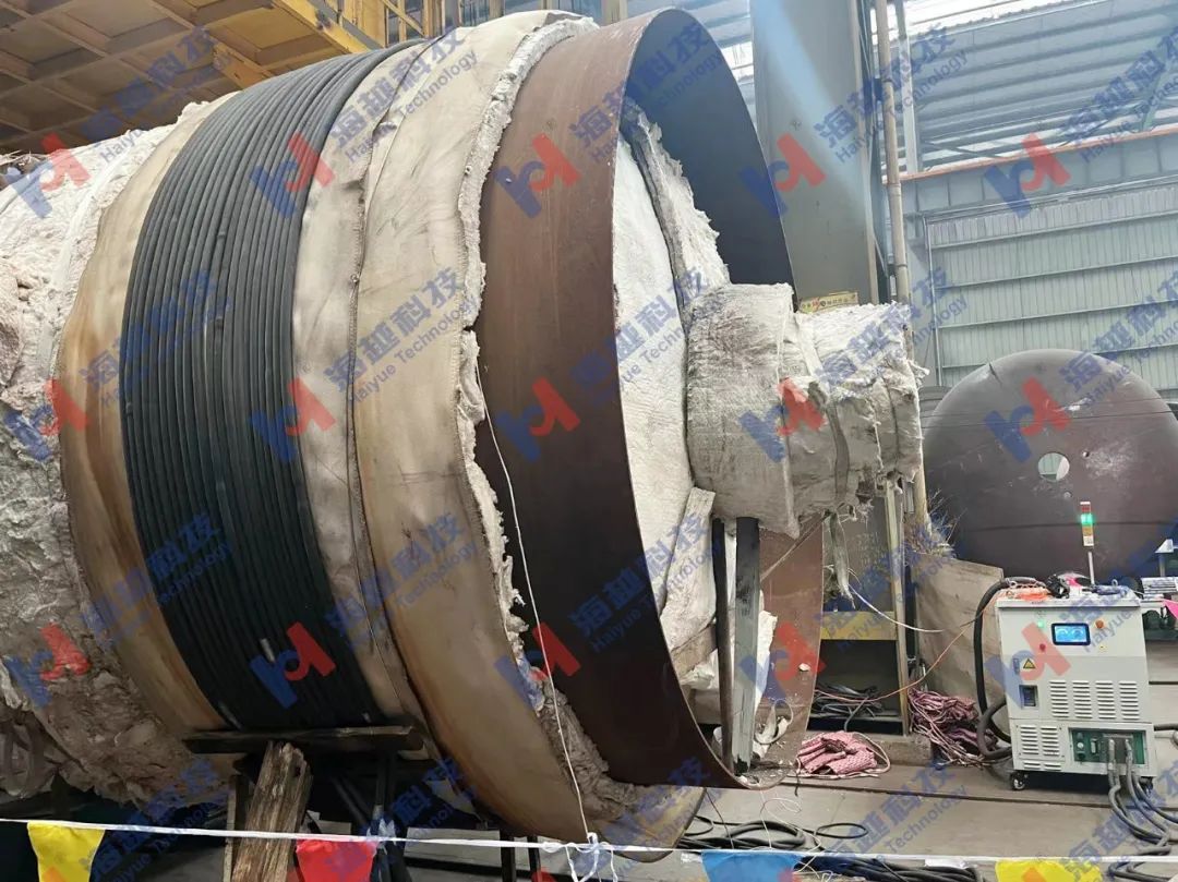 筒體Φ2750mm壁厚110mm SA-336F91材質(zhì)環(huán)縫熱處理