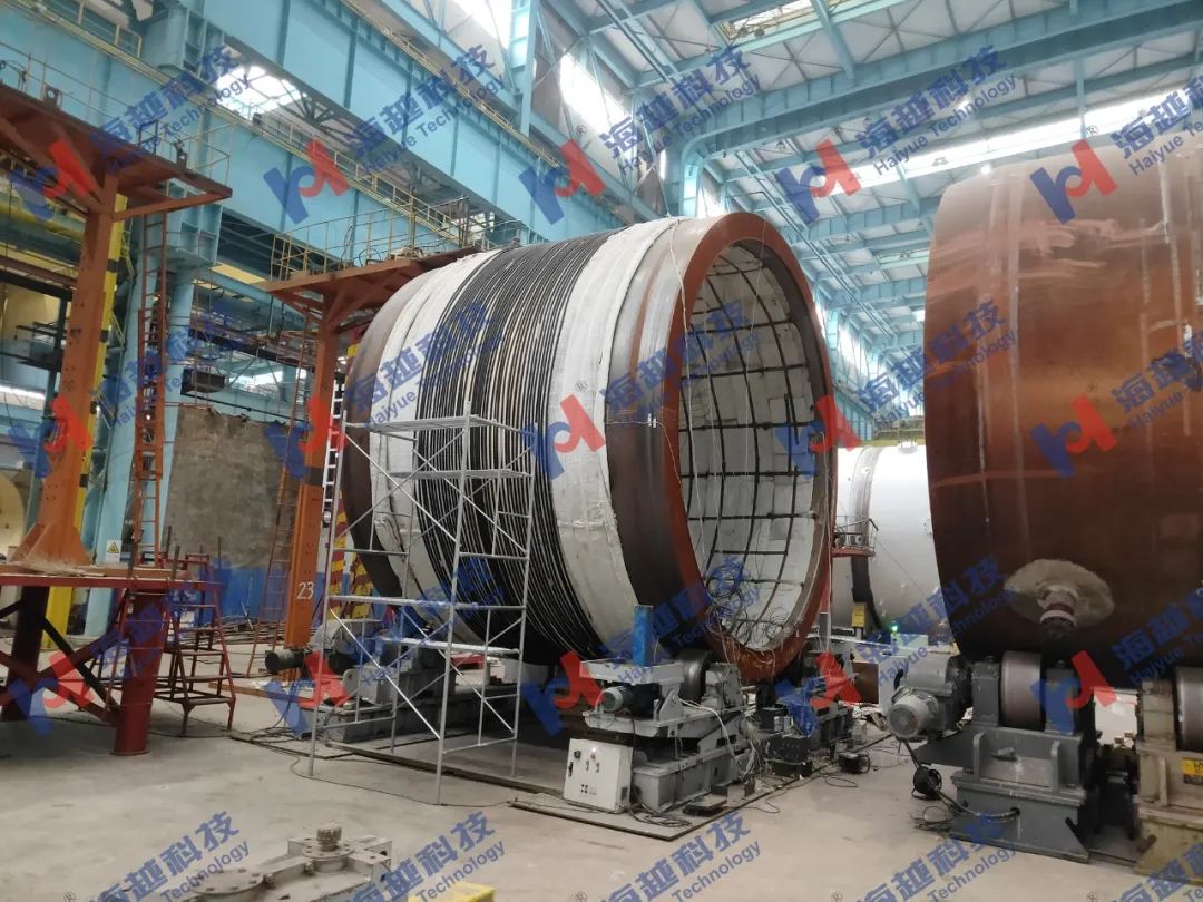 直徑6300mm，壁厚342+7.5mm，中間消應力660±10℃